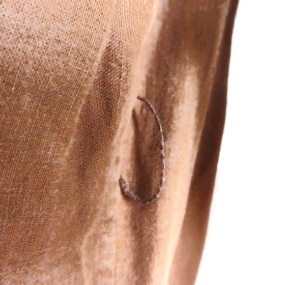 Linen Wyeth By Todd MaGill Shirt Smock Brown L - Picture 9 of 10